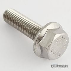 M8 Paslanmaz  Flanşlı Civata  DIN6921