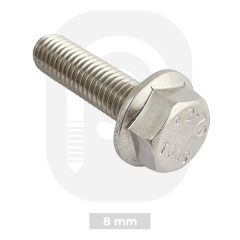 M8 Paslanmaz  Flanşlı Civata  (DIN6921)