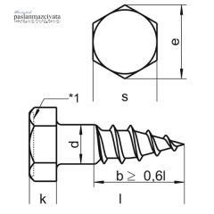 M16 Paslanmaz Trifon DIN571 16X80