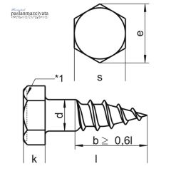 M16 Paslanmaz Trifon DIN571 16X90