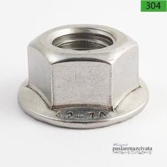 Paslanmaz Flanşlı Somun DIN6923 M 4