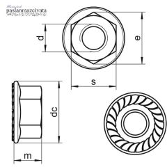 Paslanmaz Flanşlı Somun DIN6923 M 8