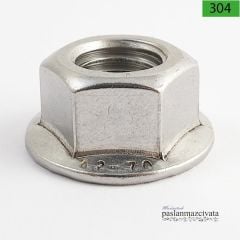 Paslanmaz Flanşlı Somun DIN6923 M 8