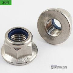 Paslanmaz Fiberli Flanşlı Somun DIN6926 M 10