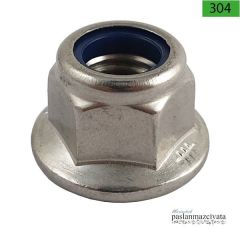 Paslanmaz Fiberli Flanşlı Somun DIN6926 M 10