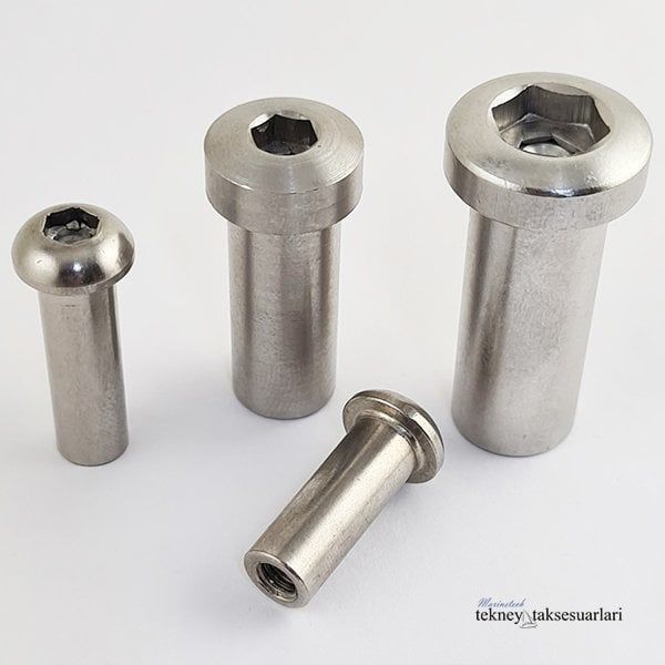 Paslanmaz Alyan Kafa Uzun Somun M 10
