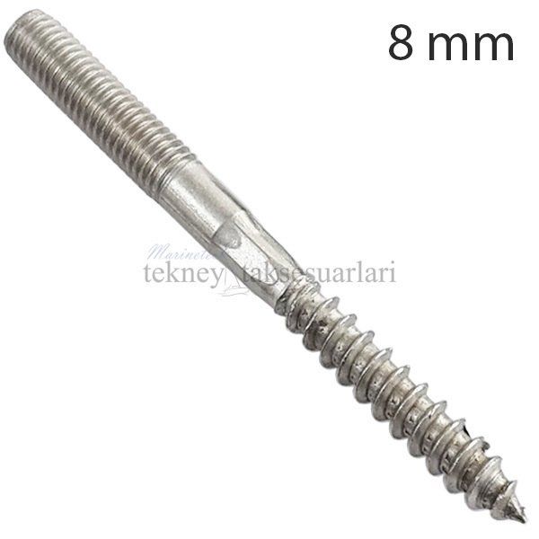 M8 Paslanmaz Trifonlu Civata Çeşitleri, SAĞ Diş 8x160
