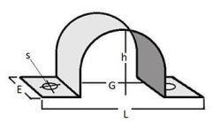 25, 30mm Paslanmaz Boru Kelepçesi Çeşitleri (Yarım Daire) 25 mm