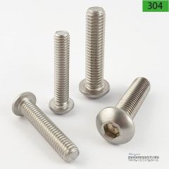 M4 Paslanmaz Bombe Baş Alyan İmbus (DIN7380) 4x20