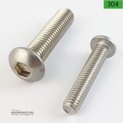 M4 Paslanmaz Bombe Baş Alyan İmbus DIN7380 4x30