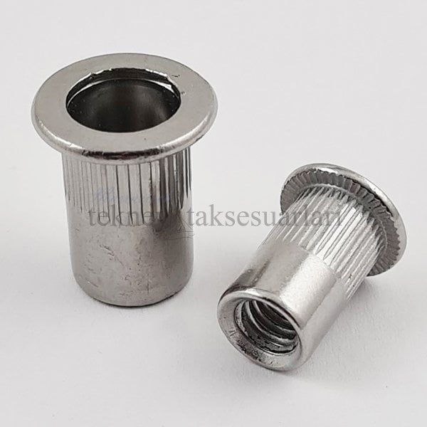 Paslanmaz Flanşlı  Perçin Somun DIN9315 M 6