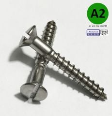 6mm Paslanmaz (MB) Ağaç Vidası DIN95 A4 AISI 316 KALİTE - 6x70