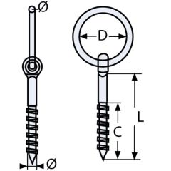 Halkalı Ağaç Vidası / Mapa Çeşitleri 5x50