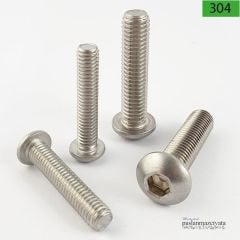 M6 Paslanmaz Bombe Baş Alyan  İmbus DIN7380 6x25