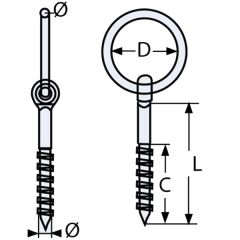 Halkalı Ağaç Vidası / Mapa Çeşitleri 8x80