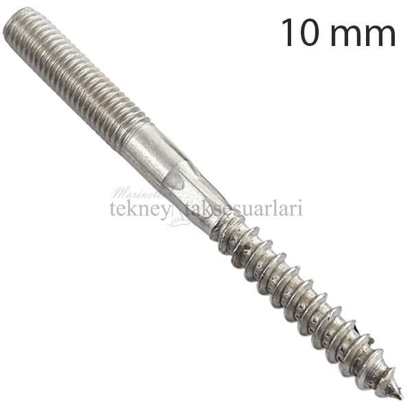 M10 Paslanmaz Trifonlu Civata Çeşitleri, SAĞ Diş 10x250