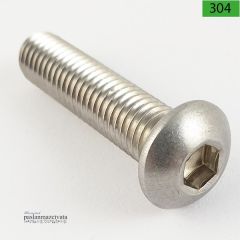 M8 Paslanmaz Bombe Baş Alyan  İmbus DIN7380 8x80