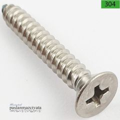 2,2 mm Paslanmaz (YHB) Saç Vidası DIN7982 2,2x9,5