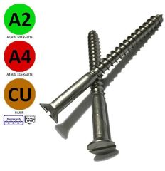 DIN 97 Yıldız Mercimek Baş Sunta Vidası 5 mm A4 AISI 316 KALİTE - 5x50