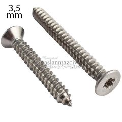 3,5mm Paslanmaz Torx HB Saç Vidası DIN7982TX 3,5x45
