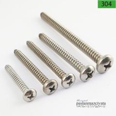 2,2mm  Paslanmaz (YSB) Saç Vidası DIN7981 2,2x9,5