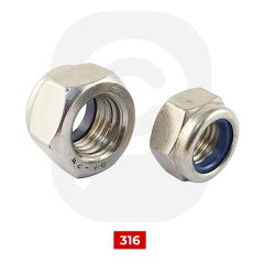 Paslanmaz Fiberli Somun A4 (316) (DIN 985)