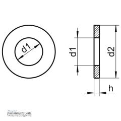 Paslanmaz Pul DIN125 A2 AISI 304 KALİTE - M 8