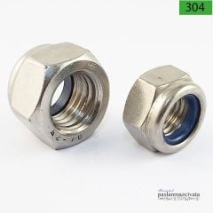 Paslanmaz Fiberli Somun DIN985 A2 AISI 304 KALİTE - M 16