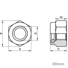 Paslanmaz Fiberli Somun DIN985 A2 AISI 304 KALİTE - M 6