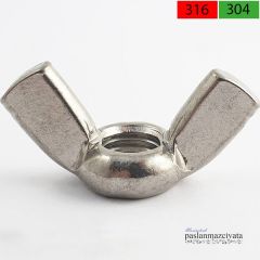 Paslanmaz Kelebek Somun DIN315 A4 AISI 316 KALİTE - M 8