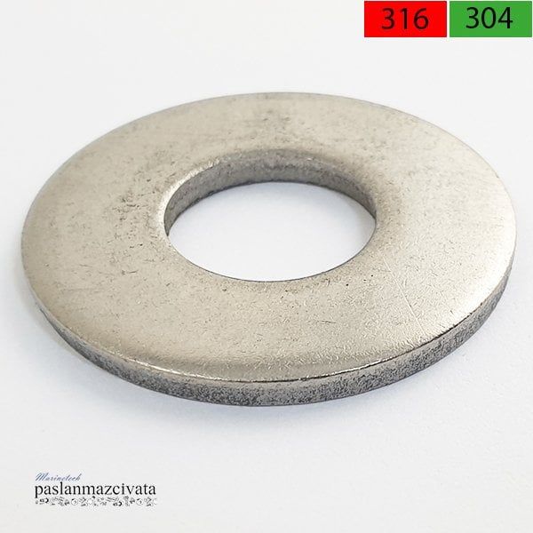 Paslanmaz Geniş Pul (DIN9021) A2 AISI 304 KALİTE - M 10