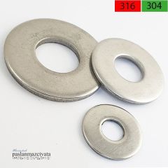 Paslanmaz Geniş Pul DIN9021 A4 AISI 316 KALİTE - M 12