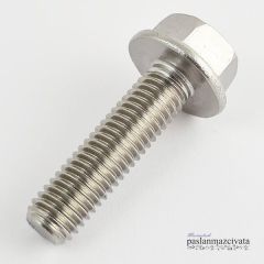 M12 Paslanmaz  Flanşlı Civata  DIN6921