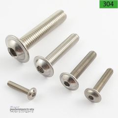 M6 Paslanmaz Pullu Bombe Baş İmbus  (ISO 7380-2) 6x35