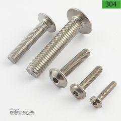 M6 Paslanmaz Pullu Bombe Baş İmbus  (ISO 7380-2) 6x50