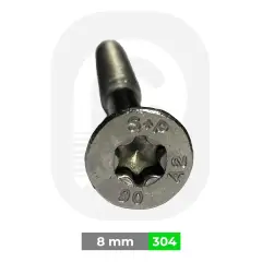 4 – 10 mm Paslanmaz Ahşap Vidası Torx Havşa Baş A2 (DIN 9130)