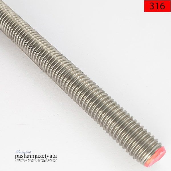 M16 Paslanmaz Gijon Saplama (DIN 976) A4 AISI 316 KALİTE