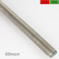 M18 Paslanmaz Gijon Saplama (DIN 976) A2 AISI 304 KALİTE