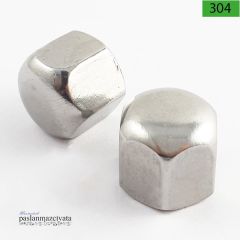 Paslanmaz 6 Köşe Yüksek Kör Somun DIN917 M 8