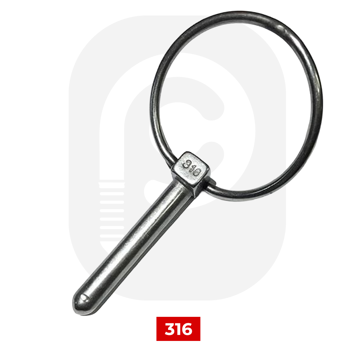 Paslanmaz Yaylı Halkalı Pim (Traktör Pimi) A4 (316) 6 mm