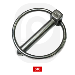 Paslanmaz Yaylı Halkalı Pim (Traktör Pimi) A4 (316) 6 mm