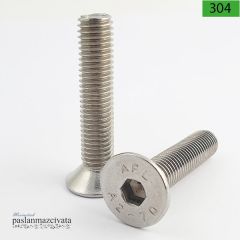 M5 Paslanmaz Havşa Baş İmbus DIN7991 A4 AISI 316 KALİTE - 5x8