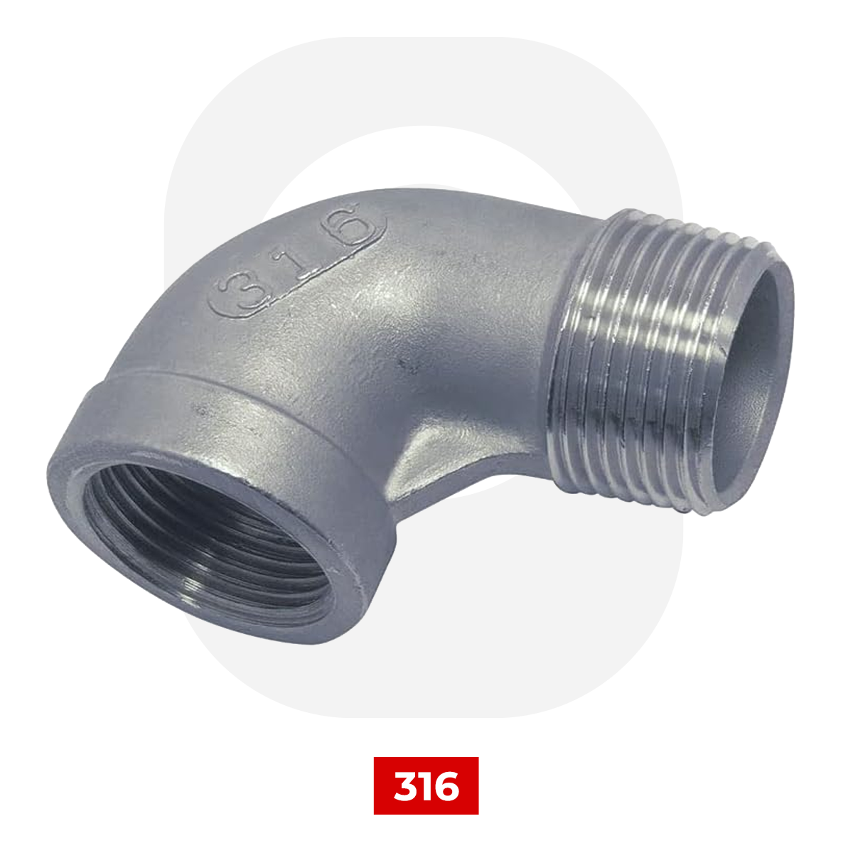 Kuyruklu Dirsek Paslanmaz 1/2''