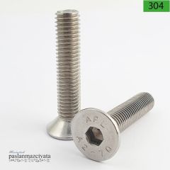 M6 Paslanmaz Havşa Baş İmbus DIN7991 A2 AISI 304 KALİTE - 6x40