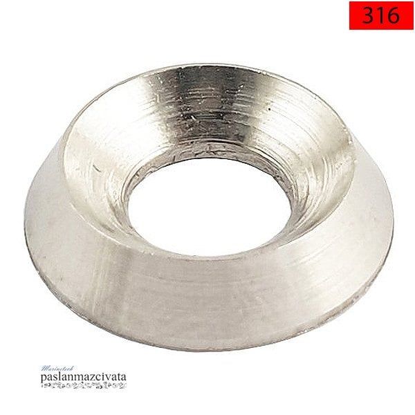 Paslanmaz Hvşa Pul,316 Kalite DIN9255 M 6