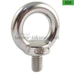 ERKEK MAPA CİVATA,ÇEŞİTLERİ DIN580 A4 AISI 316 KALİTE - M 20