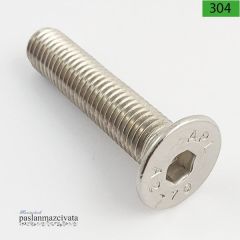 M8 Paslanmaz Havşa Baş İmbus DIN7991 A2 AISI 304 KALİTE - 8x110