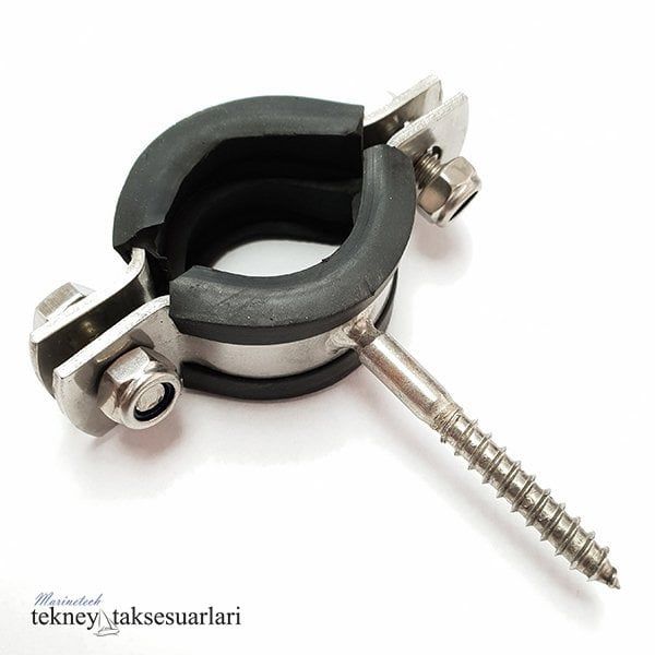 Paslanmaz Trifonlu Lastikli Boru Kelepçesi 1 1.4 inç