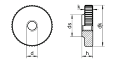 DIN 467 Paslanmaz Tırtıllı Kısa Tip Ayar Somunu
