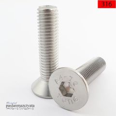 M10 Paslanmaz Havşa Baş İmbus DIN7991 A2 AISI 304 KALİTE - 10x80